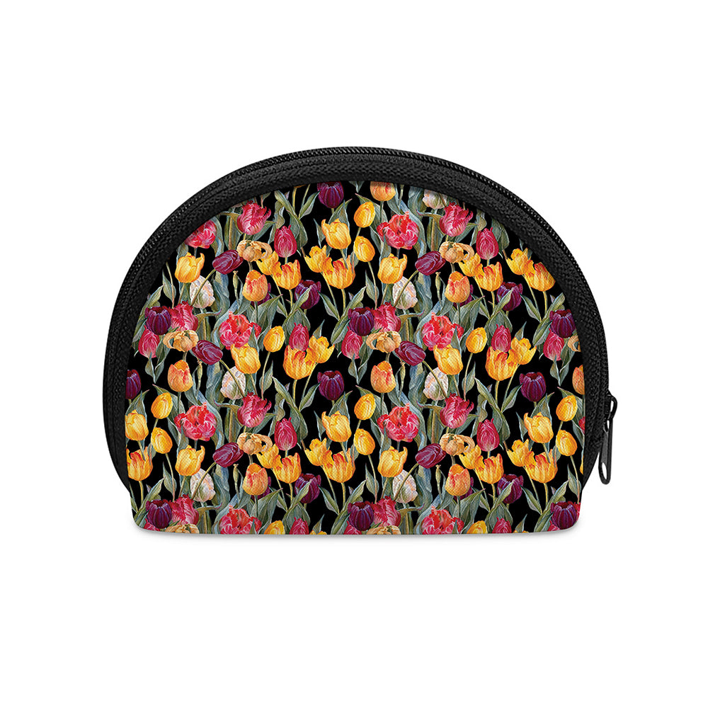 Colorful Watercolor Tulip Pattern Print Coin Purse