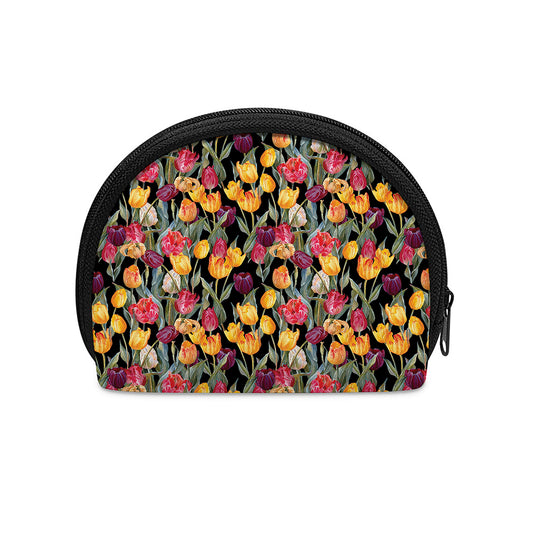 Colorful Watercolor Tulip Pattern Print Coin Purse