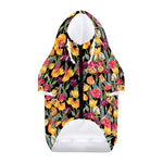 Colorful Watercolor Tulip Pattern Print Dog Zip Up Hoodie