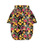 Colorful Watercolor Tulip Pattern Print Dog Zip Up Hoodie