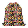 Colorful Watercolor Tulip Pattern Print Drawstring Bag