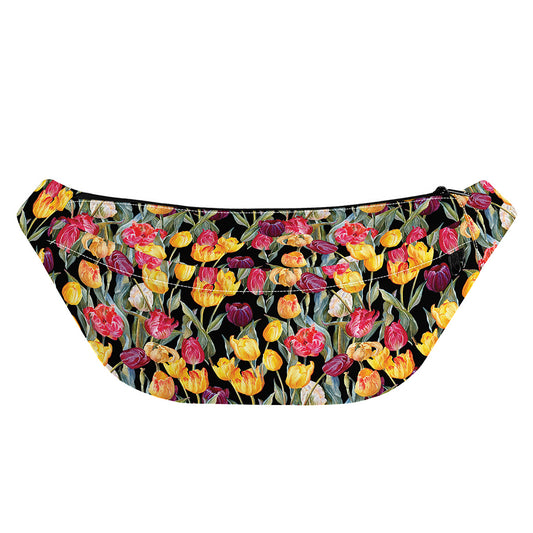 Colorful Watercolor Tulip Pattern Print Fanny Pack