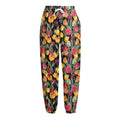 Colorful Watercolor Tulip Pattern Print Fleece Lined Knit Pants