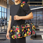 Colorful Watercolor Tulip Pattern Print Gym Bag