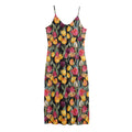 Colorful Watercolor Tulip Pattern Print Jersey Midi Cami Dress