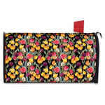 Colorful Watercolor Tulip Pattern Print Mailbox Cover