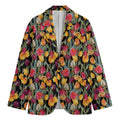 Colorful Watercolor Tulip Pattern Print Men's Blazer