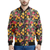 Colorful Watercolor Tulip Pattern Print Men's Bomber Jacket