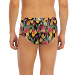 Colorful Watercolor Tulip Pattern Print Men's Briefs
