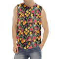 Colorful Watercolor Tulip Pattern Print Men's Fitness Tank Top