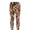 Colorful Watercolor Tulip Pattern Print Men's Leggings
