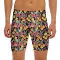 Colorful Watercolor Tulip Pattern Print Men's Long Boxer Briefs