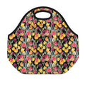 Colorful Watercolor Tulip Pattern Print Neoprene Lunch Bag