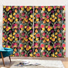 Colorful Watercolor Tulip Pattern Print Pencil Pleat Curtains