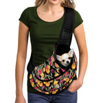 Colorful Watercolor Tulip Pattern Print Pet Sling Carrier