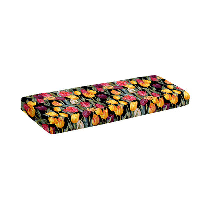 Colorful Watercolor Tulip Pattern Print Piano Keyboard Cover
