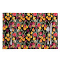 Colorful Watercolor Tulip Pattern Print Placemat