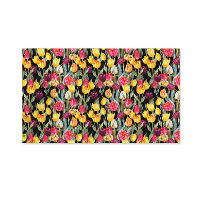 Colorful Watercolor Tulip Pattern Print Polyester Flag