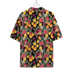 Colorful Watercolor Tulip Pattern Print Rayon Hawaiian Shirt