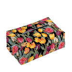 Colorful Watercolor Tulip Pattern Print Rectangle Tissue Box Cover