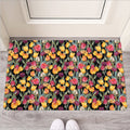 Colorful Watercolor Tulip Pattern Print Rubber Doormat
