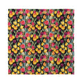 Colorful Watercolor Tulip Pattern Print Silk Bandana