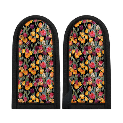 Colorful Watercolor Tulip Pattern Print Skillet Handle Cover