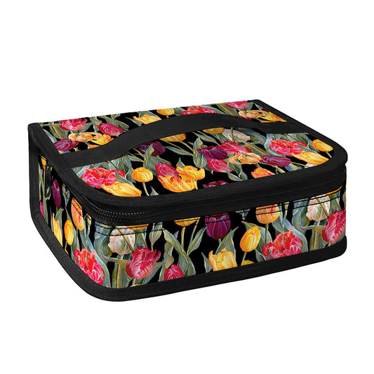 Colorful Watercolor Tulip Pattern Print Small Lunch Bag