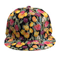 Colorful Watercolor Tulip Pattern Print Snapback Cap