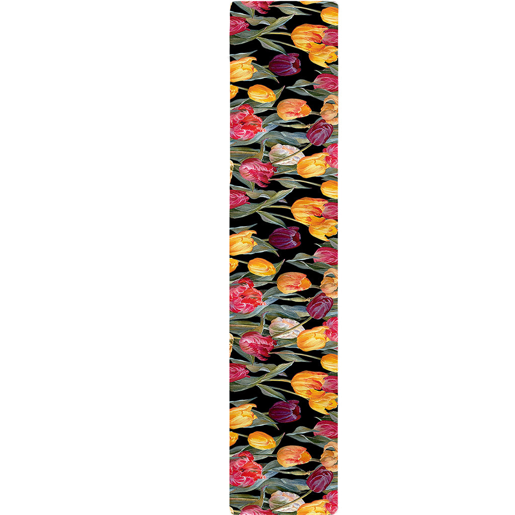 Colorful Watercolor Tulip Pattern Print Table Runner