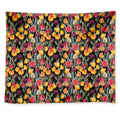 Colorful Watercolor Tulip Pattern Print Tapestry