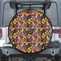 Colorful Watercolor Tulip Pattern Print Tire Cover With Camera Hole