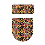Colorful Watercolor Tulip Pattern Print Toilet Lid And Tank Cover Set