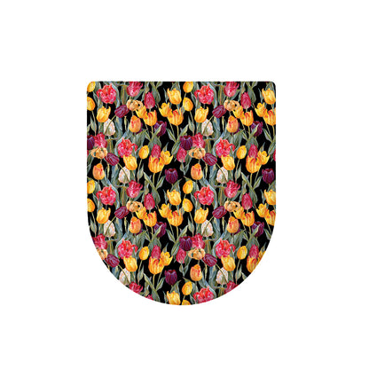 Colorful Watercolor Tulip Pattern Print Toilet Lid Cover