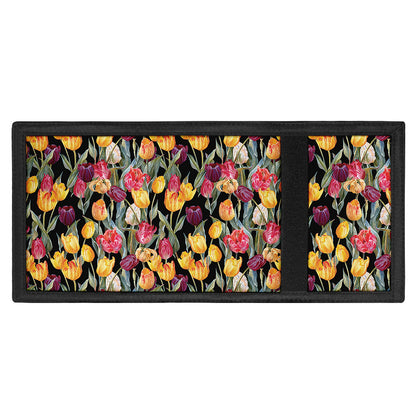 Colorful Watercolor Tulip Pattern Print Trifold Wallet