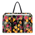 Colorful Watercolor Tulip Pattern Print Utility Tote Bag