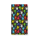 Colorful Weed Leaf Pattern Print Baby Crib Sheet