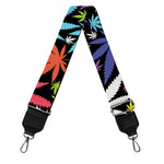 Colorful Weed Leaf Pattern Print Bag Strap