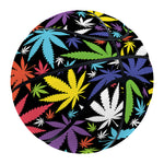 Colorful Weed Leaf Pattern Print Basketball