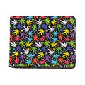 Colorful Weed Leaf Pattern Print Bifold Wallet