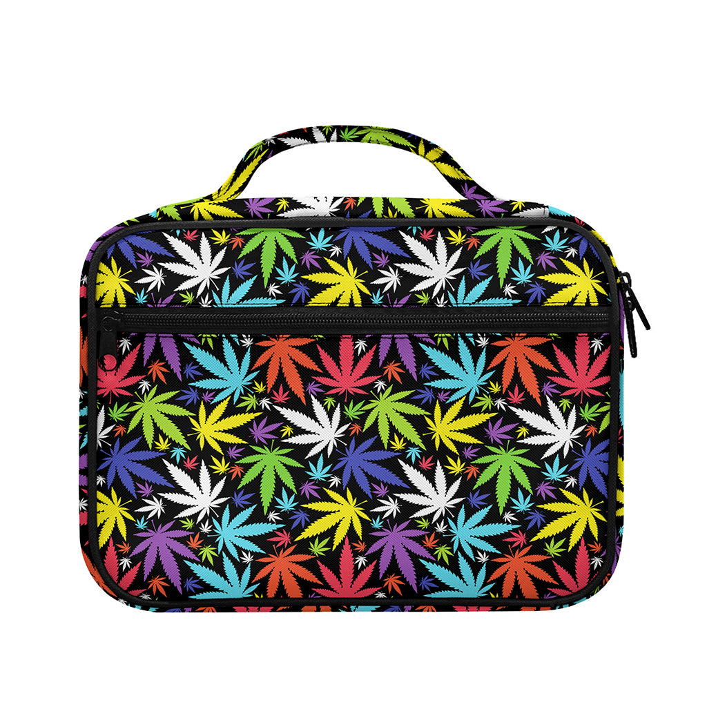 Colorful Weed Leaf Pattern Print Briefcase Bible Bag