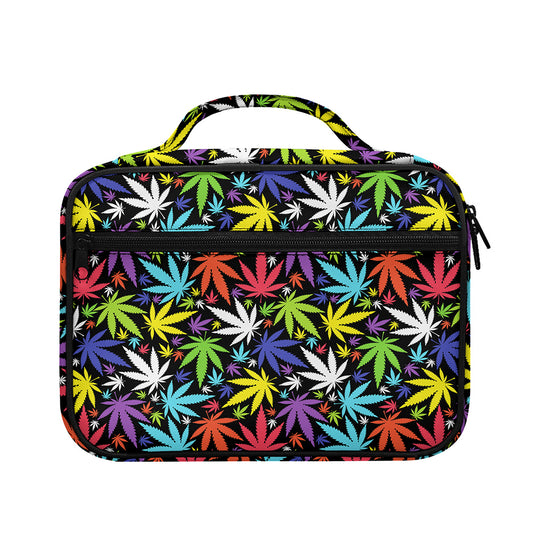 Colorful Weed Leaf Pattern Print Briefcase Bible Bag