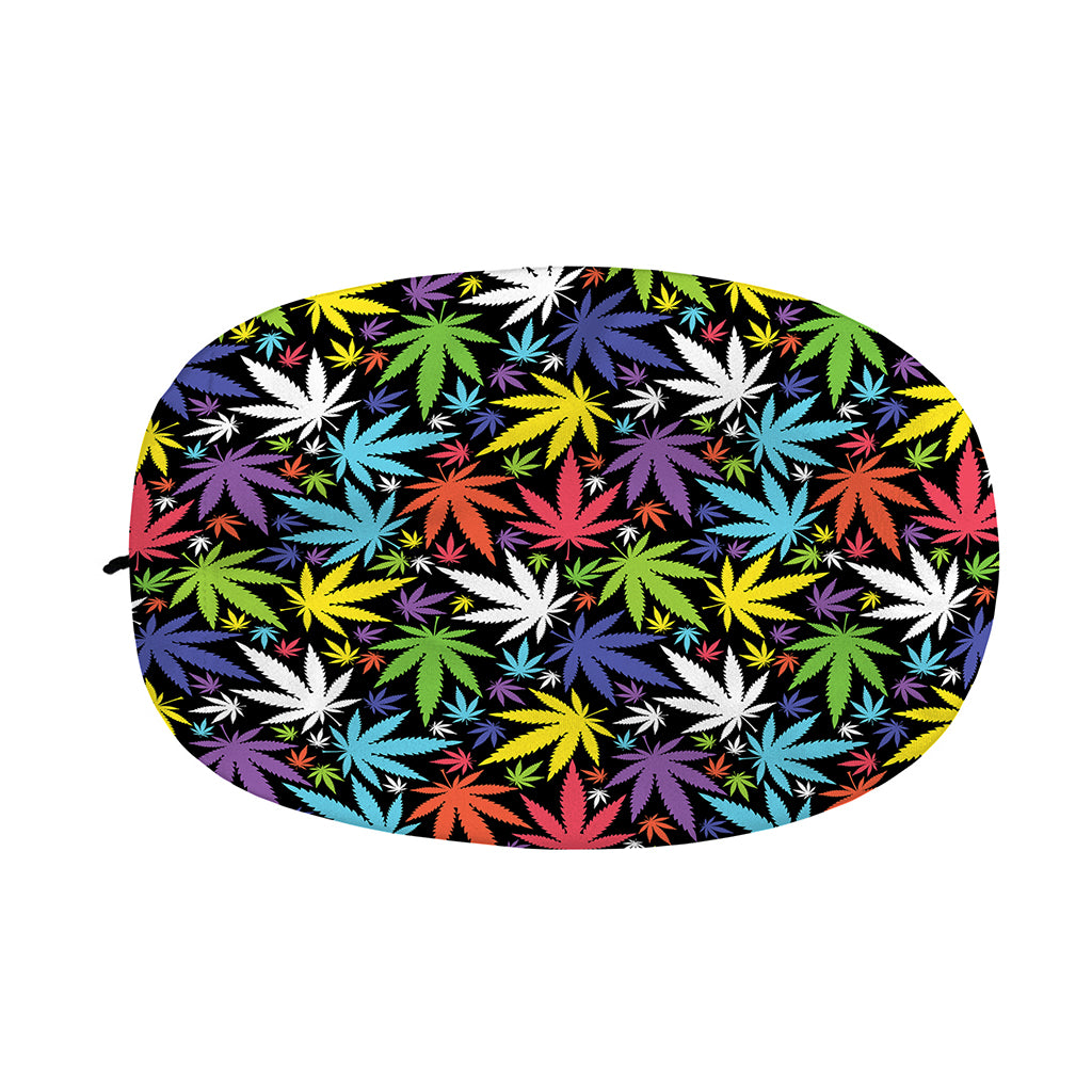 Colorful Weed Leaf Pattern Print Car Side Mirror Covers