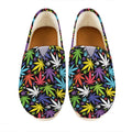 Colorful Weed Leaf Pattern Print Casual Shoes