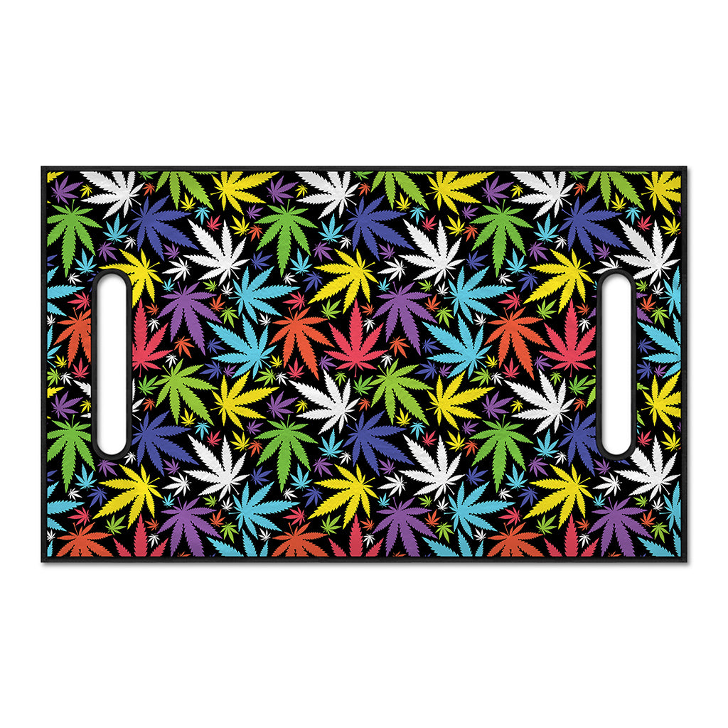 Colorful Weed Leaf Pattern Print Golf Cart Seat Cover