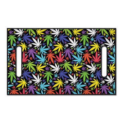 Colorful Weed Leaf Pattern Print Golf Cart Seat Cover