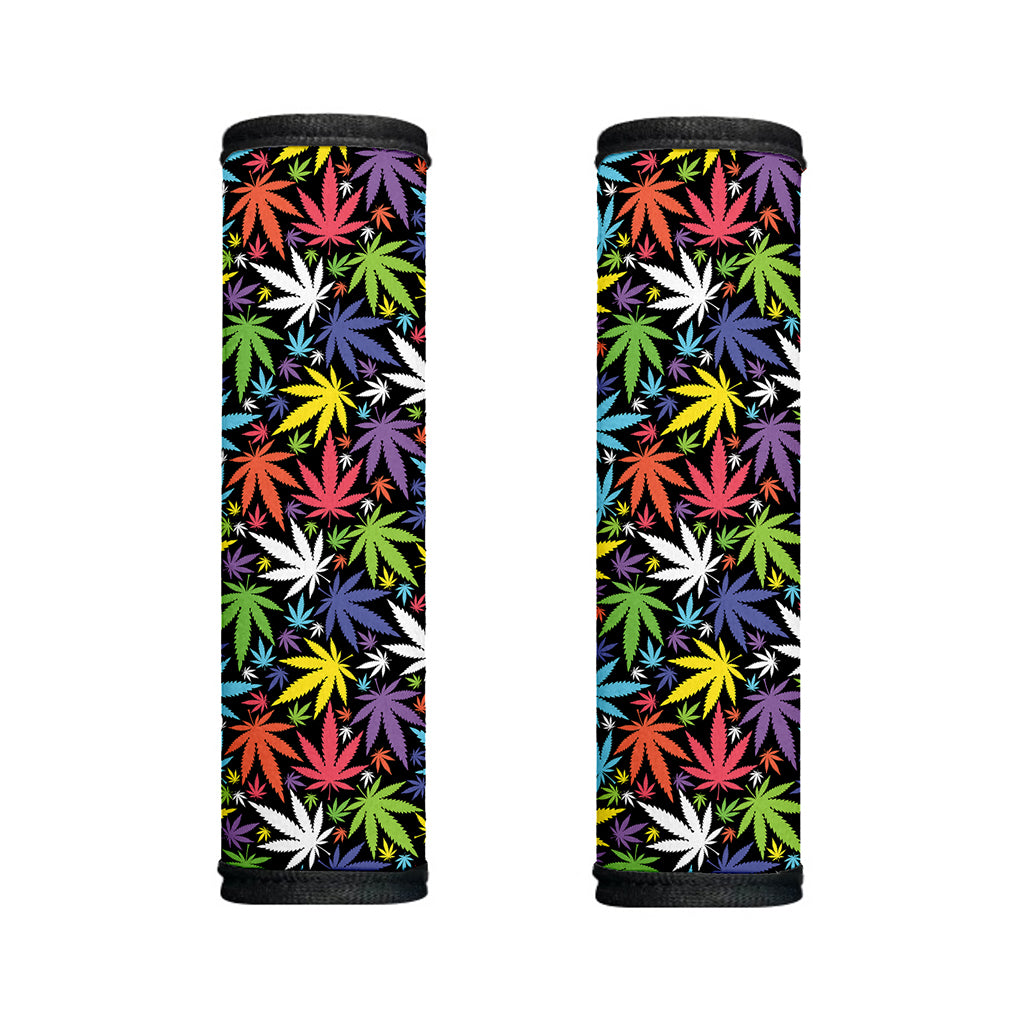 Colorful Weed Leaf Pattern Print Handle Covers