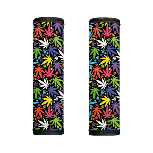Colorful Weed Leaf Pattern Print Handle Covers
