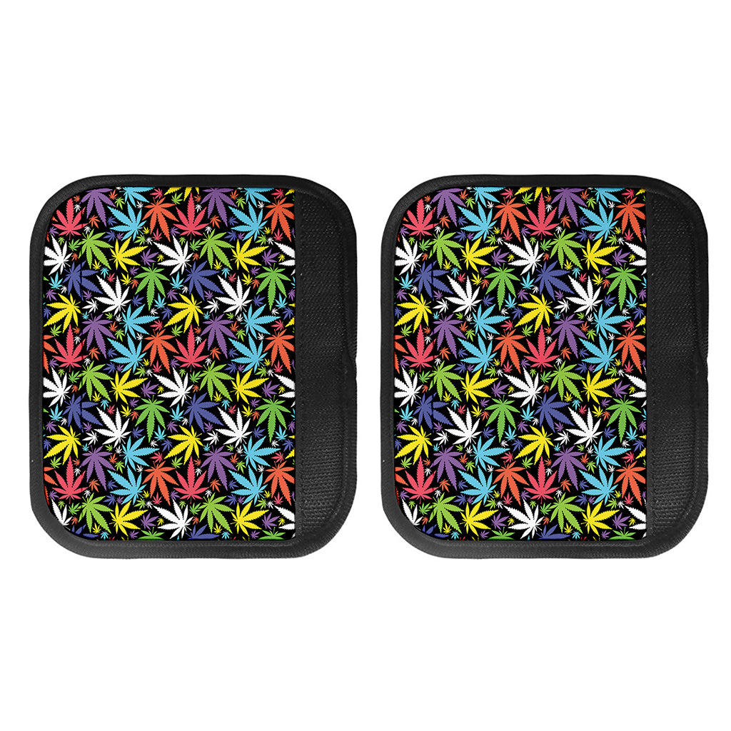Colorful Weed Leaf Pattern Print Handle Covers