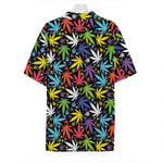 Colorful Weed Leaf Pattern Print Hawaiian Shirt